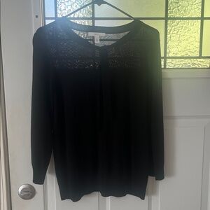1901 Black Sheer Lace Top